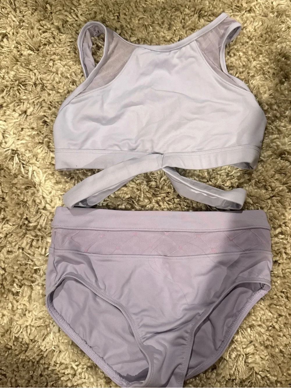 Bloch Lavender Dancewear Set | Youth 8–10 | Crop Top & Dance Briefs